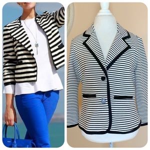 Black and White Striped Jacket/Blazer Size Large
